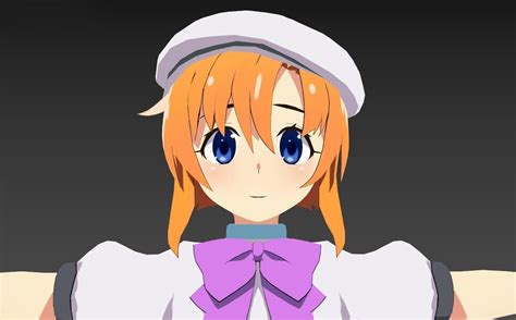 Higurashi No Naku Koro Ni Rena Vrchat 3d Model Rigged Cgtrader