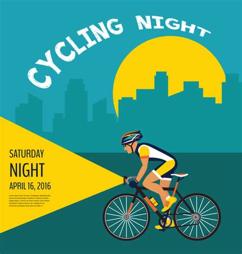 Bicycle Race Event Flyer With Poster Vector Template 03 Free Download