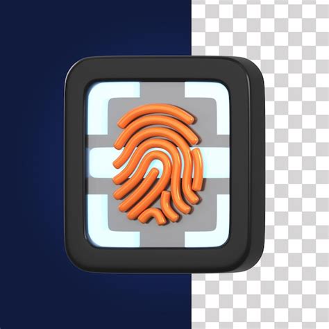 Premium PSD 3d Fingerprint Sensor Illustration