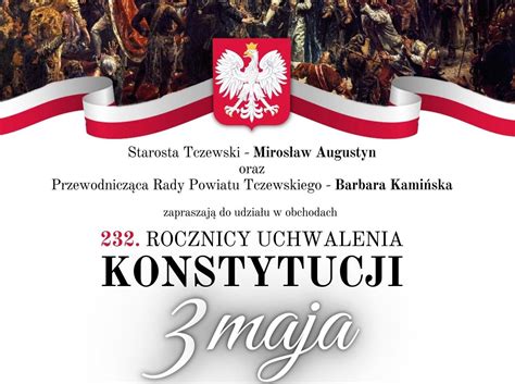 Tczew 232 rocznica uchwalenia Konstytucji 3 Maja Wiadomości