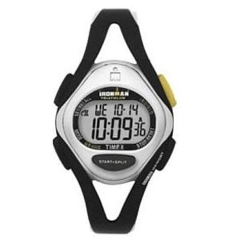 Timex Ironman Triathlon Sleek 50 Lap Mid Size Black Silver Watch Bbqguys