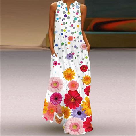Summer Long Dress Elegant Robe Dress Party Sleeveless Dresses Casual