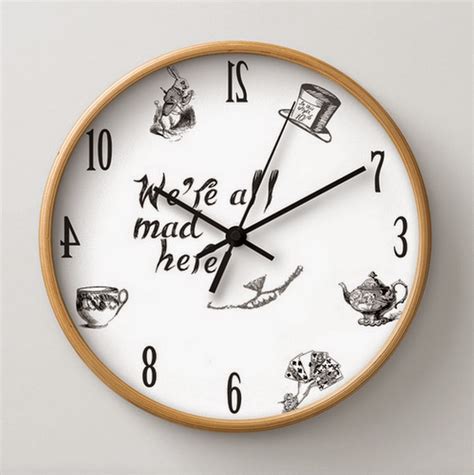 Lazy Little Lucky Girl: Alice in wonderland wall clock