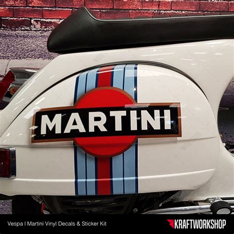 Vespa Martini Vinyl Decals Sticker Kit