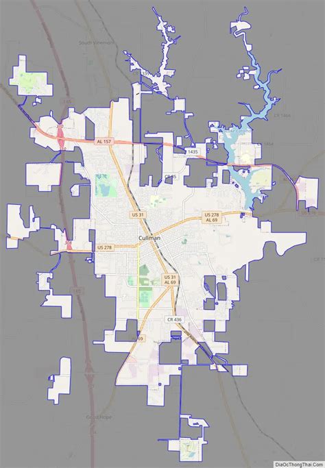 Map of Cullman city - Thong Thai Real