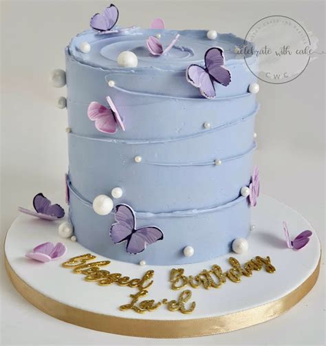 Celebrate with Cake!: Butterflies buttercream Single tier Cake