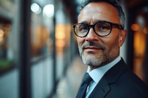 Premium Photo Businessman Wearing Glasses And Suit