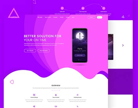 App Landing Page Template on Behance