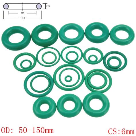 Cs Mm Od Mm Verde Fkm Fl Or Borracha O Anel O Ring Veda O De