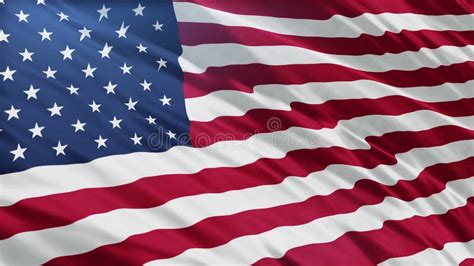 American Flag Seamless Closeup Waving Animation. US Background. 3D ...