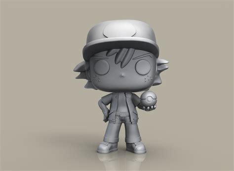 STL file ASH KETCHUM (POKÉMON) VERSIÓN FUNKO POP 🐉 ・3D printing idea to ...