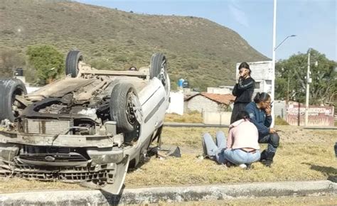 Accidente en la Pachuca Sahagún deja 3 lesionados