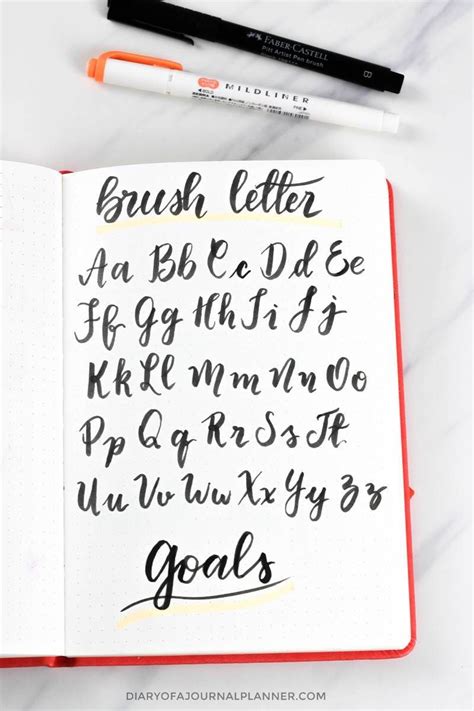 Master The Art Of Brush Lettering With Inspiring Fonts And Worksheets