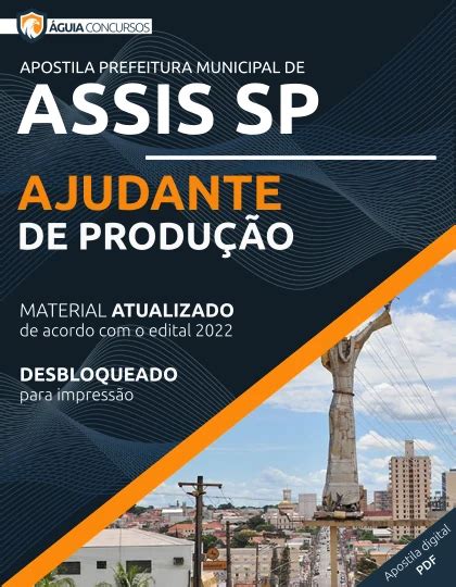 Apostila Ajudante Produ O Concurso Prefeitura De Assis Sp