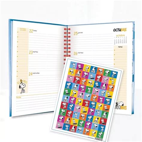 Agenda Snoopy Escolar 2022 2023 Danpex Hoja De Stickers En Venta En