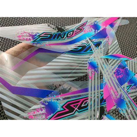 Jual STIKER STRIPING TRANSPARAN SONIC 150R RAINBOW Shopee Indonesia