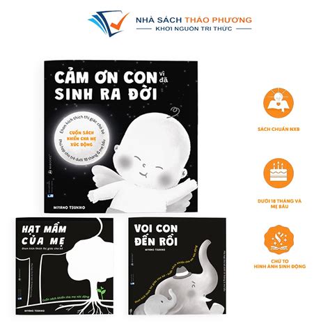 Sách Ehon kích thích thị giác cho bé Cảm Ơn Con Dành cho trẻ 0 18