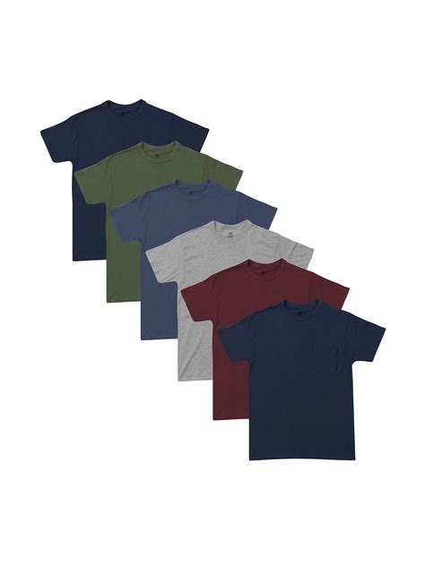 Buy Hanes Mens Value Pack Assorted Pocket T Shirt Undershirts Pack