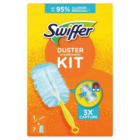 Swiffer Miotełka do Kurzu Zestaw Startowy Uchwyt 7 końcówek