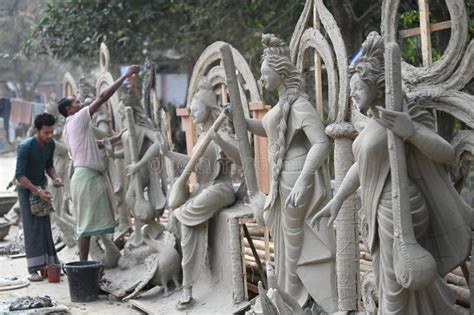 Saraswati Puja Preparations in Dhaka. Editorial Stock Photo - Image of ...