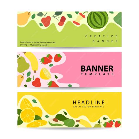 premium vector template design  horizontal healthy food banner
