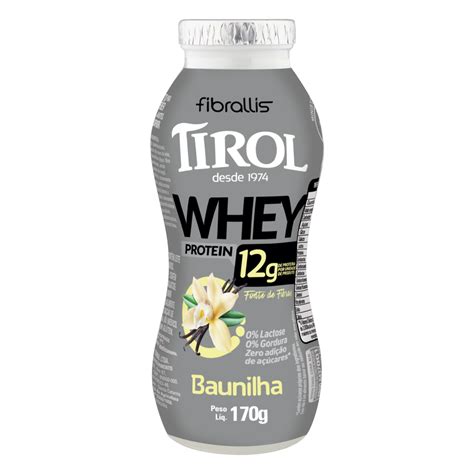 IOGURTE DESNATADO BAUNILHA ZERO LACTOSE TIROL FIBRALLIS WHEY PROTEIN