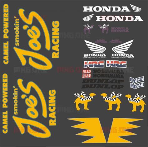 Honda Cbr F Camel Decals Set Mxg One Best Moto Decals