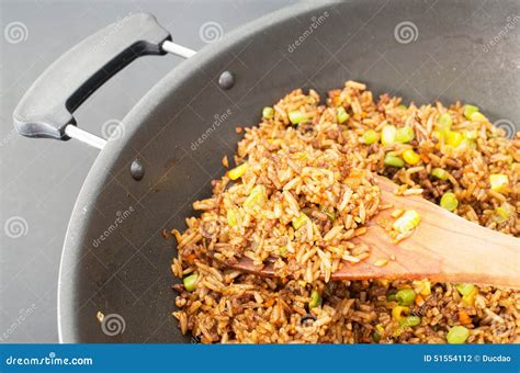 Chinese Fried Rice In A Wok Stock Photo Image Of Food Popular 51554112