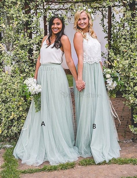 Simple A Line Mint Bridesmaid Dress Scoop Floor Length Pleats Mint