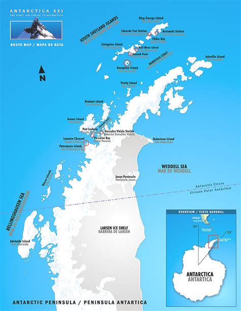 Detailed Map Of Antarctica Peninsula