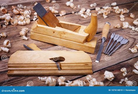 Ferramentas Da Carpintaria Para O Woodworking Foto De Stock Imagem De