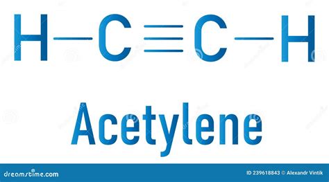 Acetylene Or Ethyne Molecule Used In Oxy Acetylene Welding Skeletal