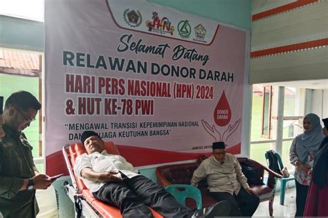 Pj Bupati Aceh Tengah Ikut Donor Darah Di Hari Pers Nasional Antara