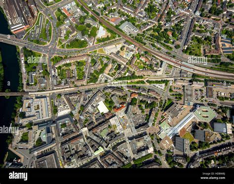 Vertical Aerial Photograph City Centre M Lheim An Der Ruhr Ruhr