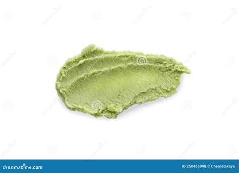 Delicious Spicy Wasabi Paste Isolated On White Stock Photo Image Of