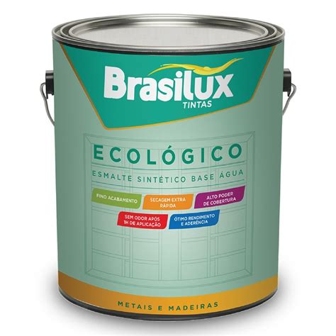 Esmalte Sint Tico Branco Brilhante Brasilux L Madeiramadeira