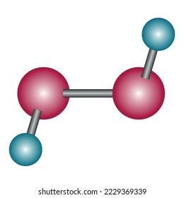 Hydrogen Peroxide H O Molecule Scientific Vector Stock Vector Royalty