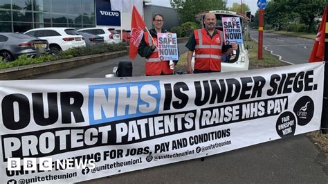 West Midlands Ambulance Service Staff Take To Picket Line In Pay Row