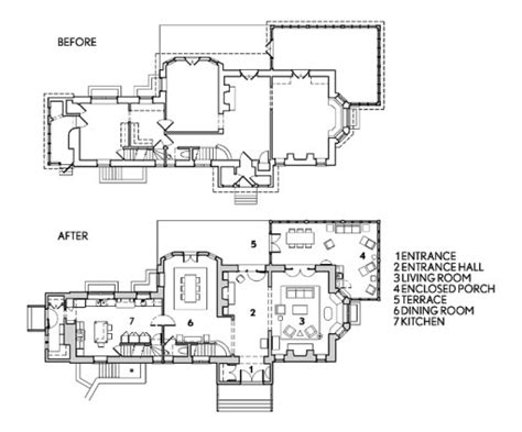 The First Floor Plans Show How Kass Widened Openings And Removed Walls To Ease Divisions Between