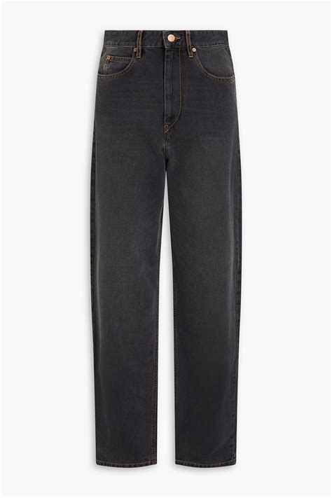 MARANT ÉTOILE Corsy high rise tapered jeans THE OUTNET