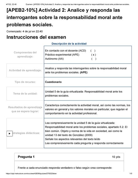 Examen Apeb Actividad Analice Y Responda Las Interrogantes