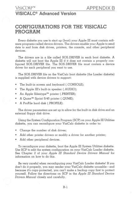 visicalc advanced versi