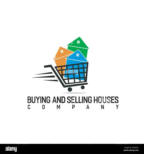 Selling Houses Creative Logo Design Inspiration Stock Vector Image