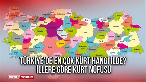 Türkiye de en çok Kürt hangi ilde İllere göre Kürt nüfusu Ordu Yorum