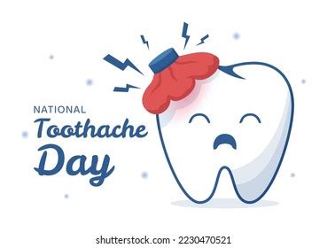 National Toothache Day On February 9 Stock Vector (Royalty Free ...