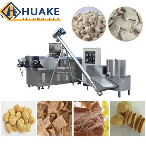 Tvp Tsp High Fiber Soy Protein Extruder Textured Soya Flakes Processing