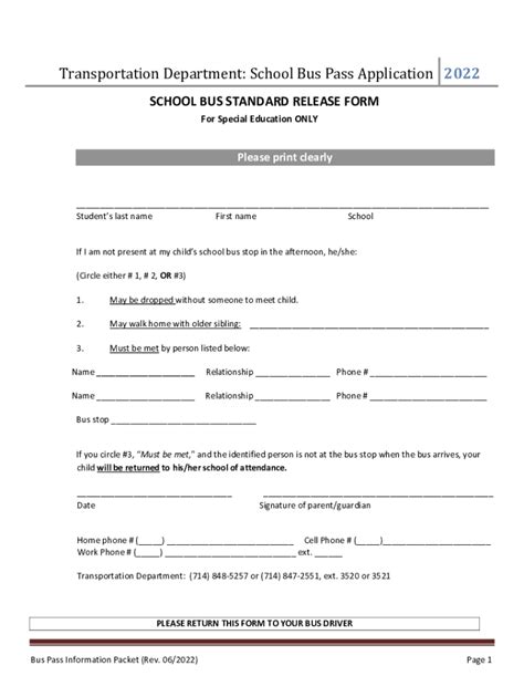 Fillable Online Bus Pass Application Form 2022 2023 Fax Email Print