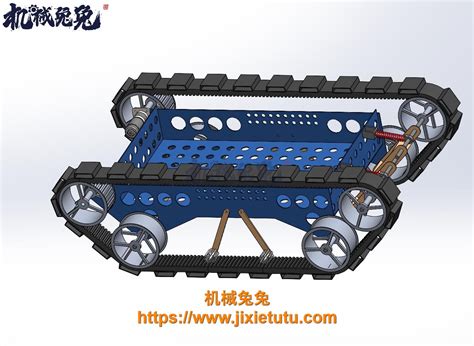 50套橡胶履带底盘三角履带 3D图纸履带机器人底盘三维建模图纸 机械兔兔