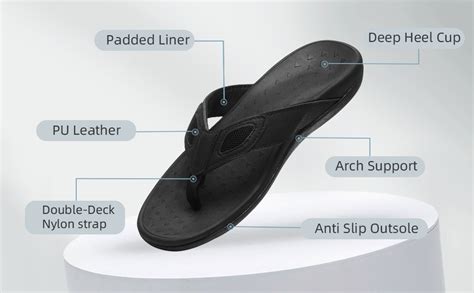 Amazon Megnya Mens Orthopedic Flip Flops For Plantar Fasciitis