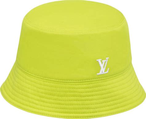 Louis Vuitton White Neon Yellow Lv Bucket Hat Inc Style